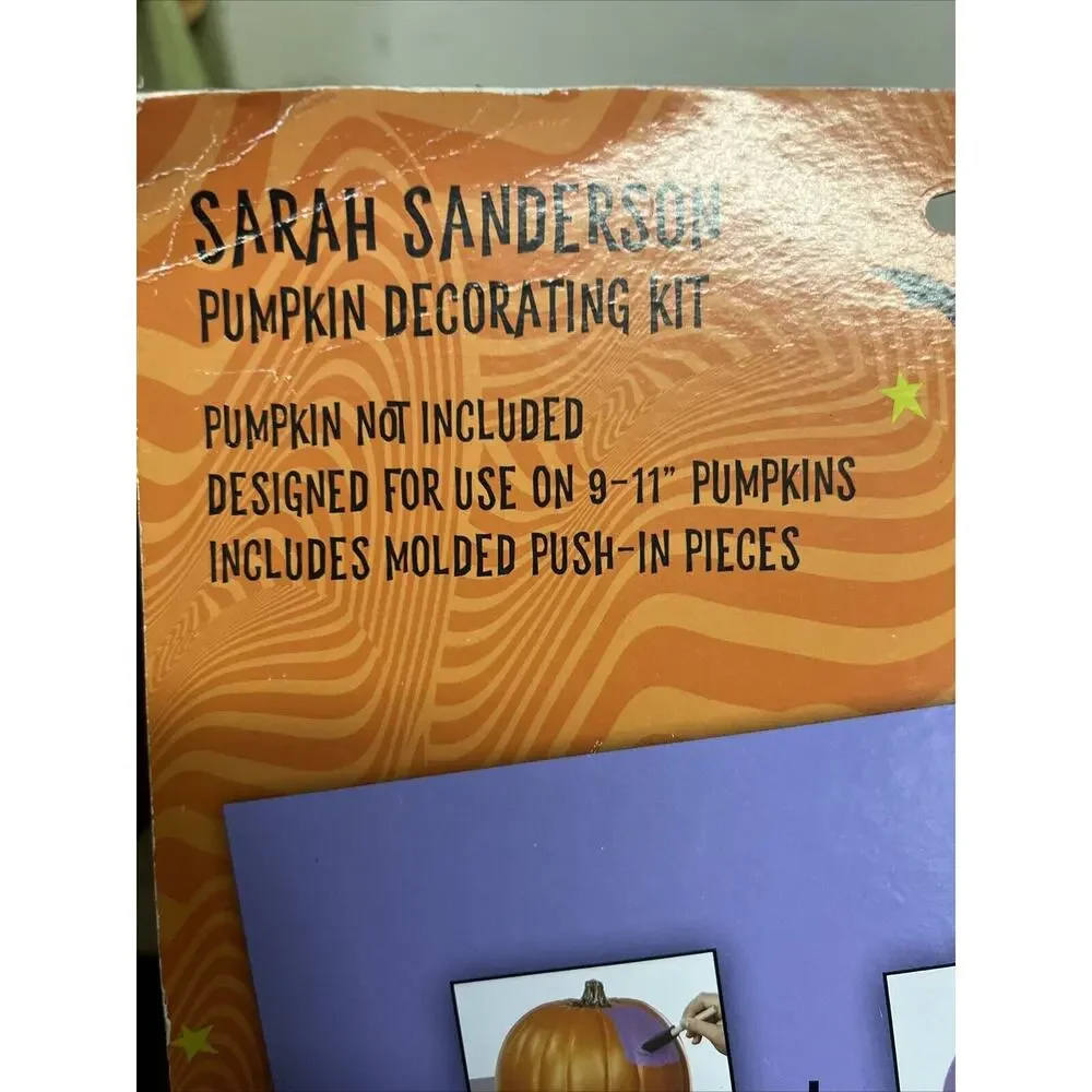 Disney Hocus Pocus Sarah Sanderson Pumpkin Decorating Kit Halloween Fall NIB